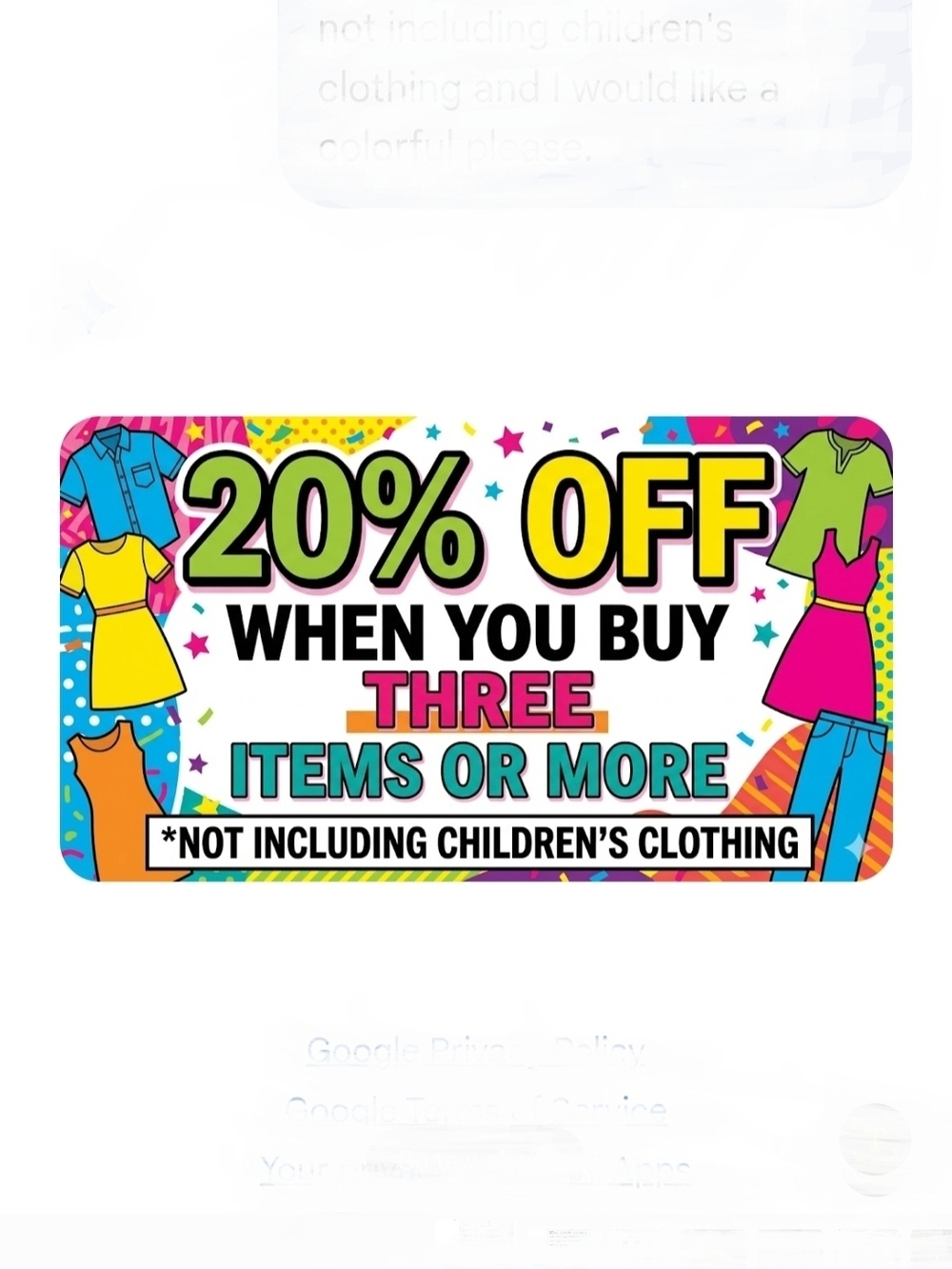 Kids Toys Colorful Promo Play Sign - Pink, Yellow, Teal